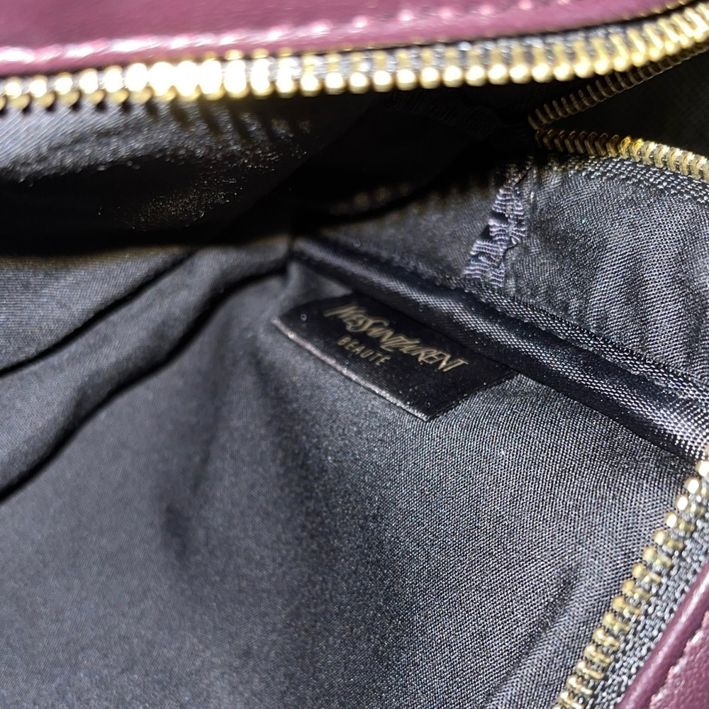 Yves Saint Laurent Black and Gold Beauty Pouch - Picture 7 of 8